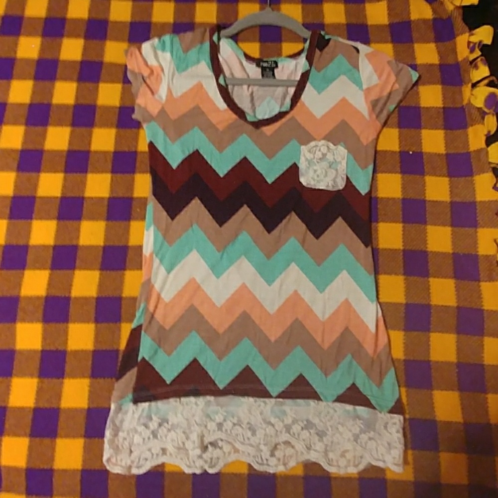 Chevron print blouse